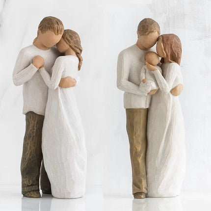 New American-style character statue family ornaments advanced creative wedding gift home office resin crafts