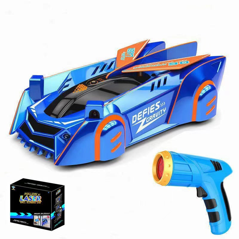 Children's light chasing wall climbing car remote control car laser suction wall wall tracking car stunt programming racing boy toy
