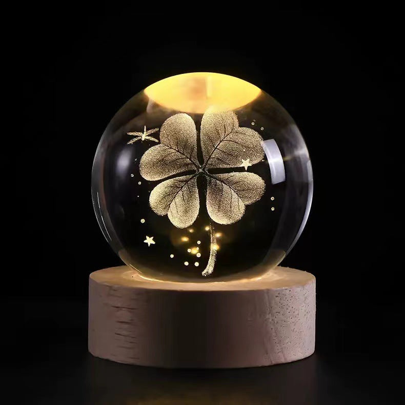 Luminous crystal ball ornaments crystal ball night light classmates and friends graduation Valentine's Day holiday gift manufacturers wholesale