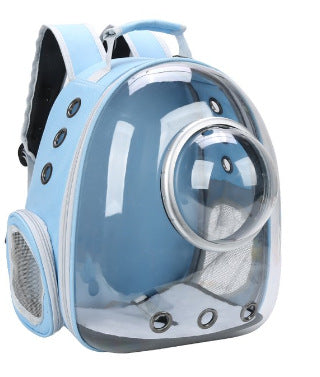 Cross-border pet bag new transparent pet backpack breathable wear-resistant small dog backpack out cat backpack
