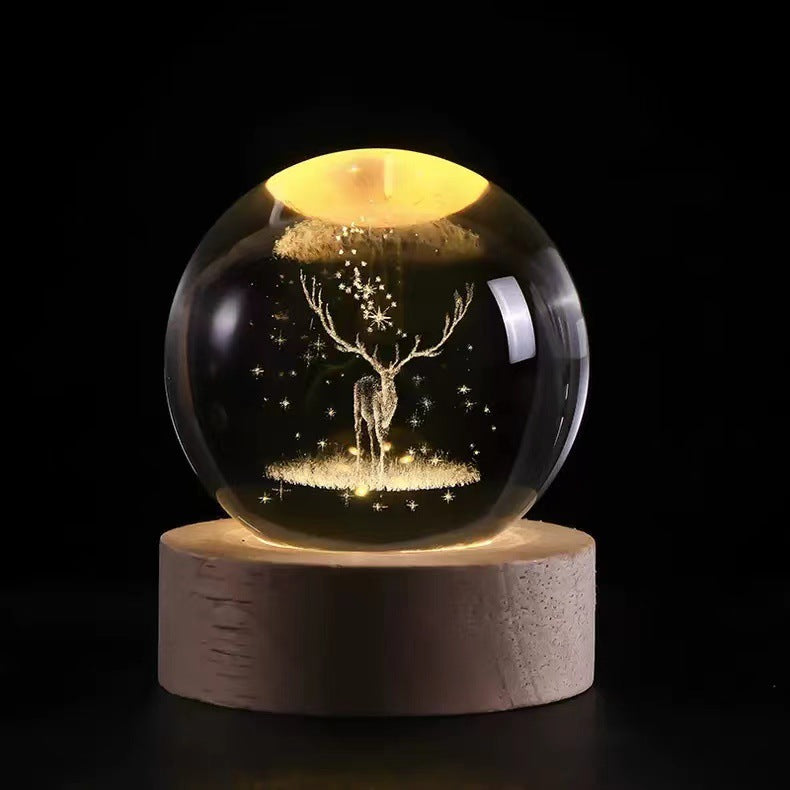 Luminous crystal ball ornaments crystal ball night light classmates and friends graduation Valentine's Day holiday gift manufacturers wholesale