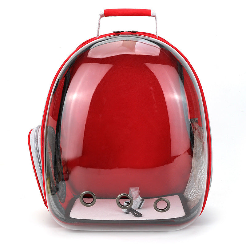 Cross-border pet bag new transparent pet backpack breathable wear-resistant small dog backpack out cat backpack