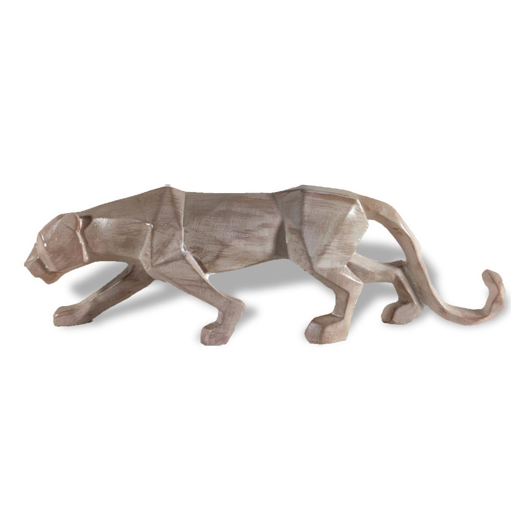 Creative Geometric Cheetah Ornament Sectional Animal Living Room Entrance Bedroom Decoration Home Decoration Resin Crafts