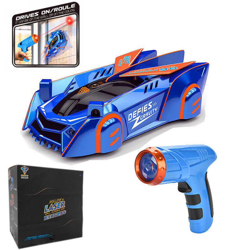 Children's light chasing wall climbing car remote control car laser suction wall wall tracking car stunt programming racing boy toy