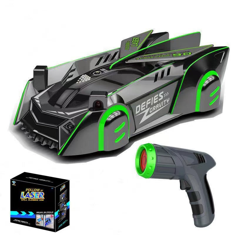 Children's light chasing wall climbing car remote control car laser suction wall wall tracking car stunt programming racing boy toy