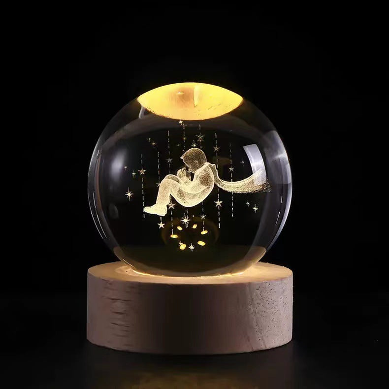 Luminous crystal ball ornaments crystal ball night light classmates and friends graduation Valentine's Day holiday gift manufacturers wholesale