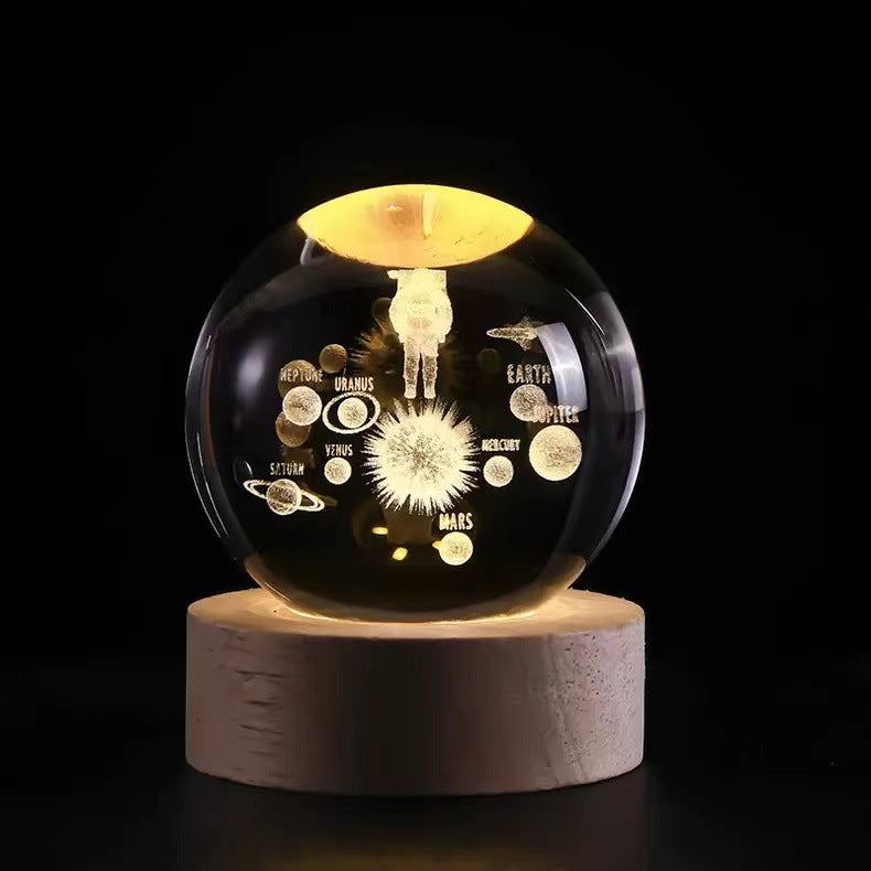 Luminous crystal ball ornaments crystal ball night light classmates and friends graduation Valentine's Day holiday gift manufacturers wholesale