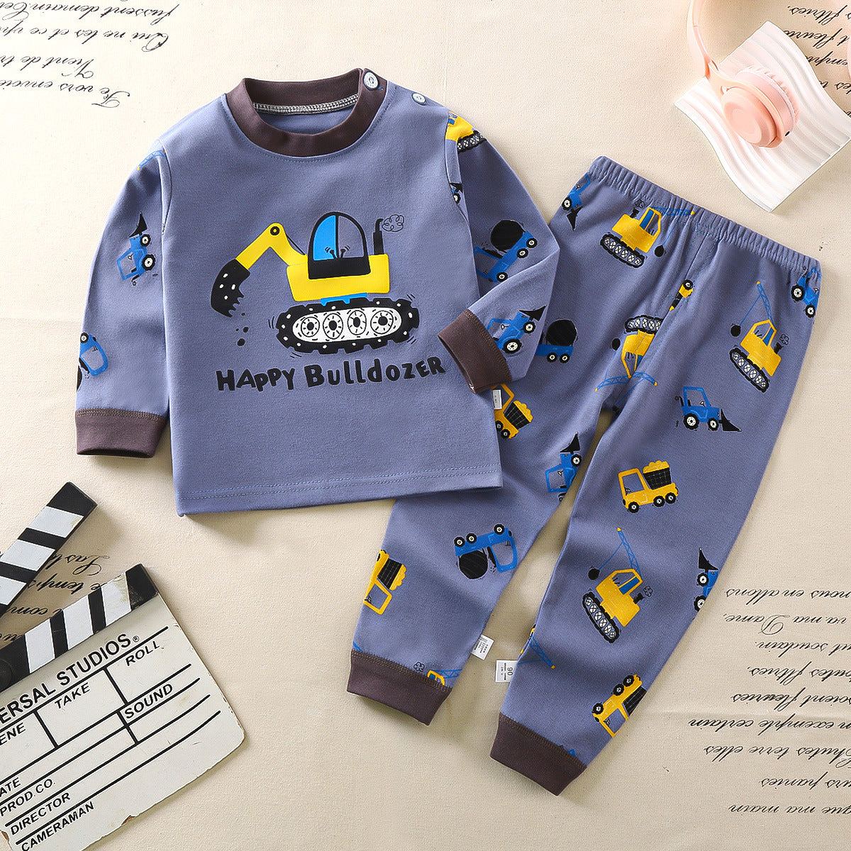 Children's underwear set cotton pajamas girls baby long johns cotton boys home clothes children's clothing wholesale