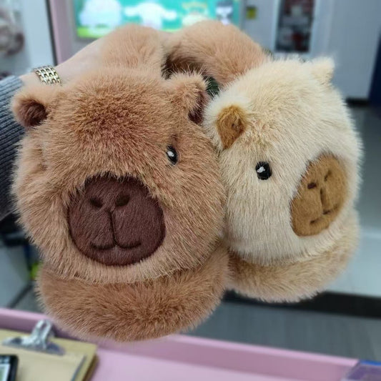 Cute Capybara autumn and winter earmuffs thickened plush windproof cold-proof warm ear protection cold-proof all-match ear warmer earmuffs