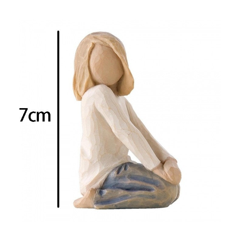 New American-style character statue family ornaments advanced creative wedding gift home office resin crafts