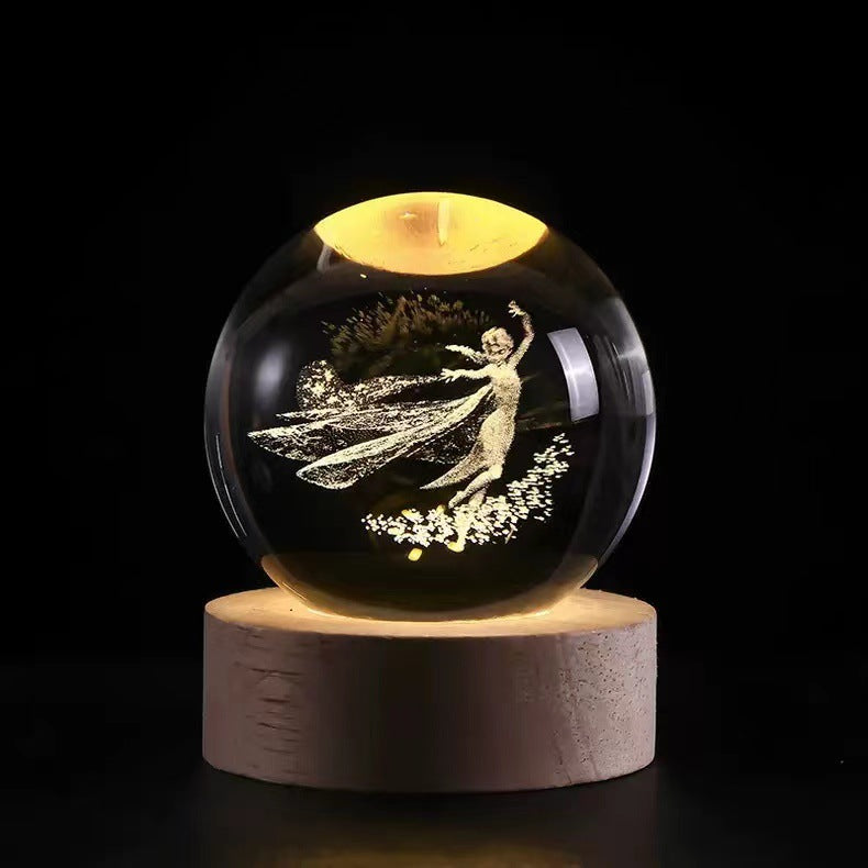 Luminous crystal ball ornaments crystal ball night light classmates and friends graduation Valentine's Day holiday gift manufacturers wholesale