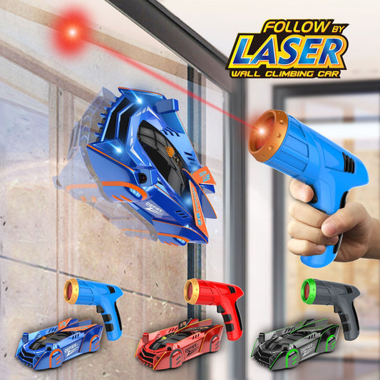 Children's light chasing wall climbing car remote control car laser suction wall wall tracking car stunt programming racing boy toy