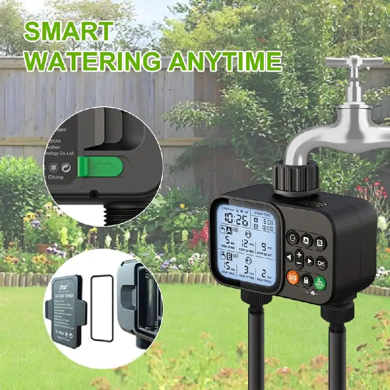 Timed Irrigator, Dual Output Automatic Watering Machine, Irrigation Timer, Watering Artifact, Automatic Watering Machine
