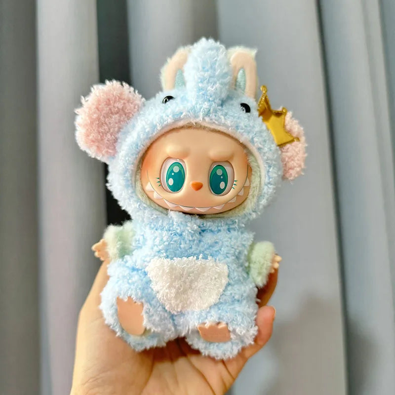 17cm Labubu Cute Mini Plush Doll'S Clothes  Dolls Sitting Party Outfit Accessories For Korea Kpop Exo Clothing DIY Gift