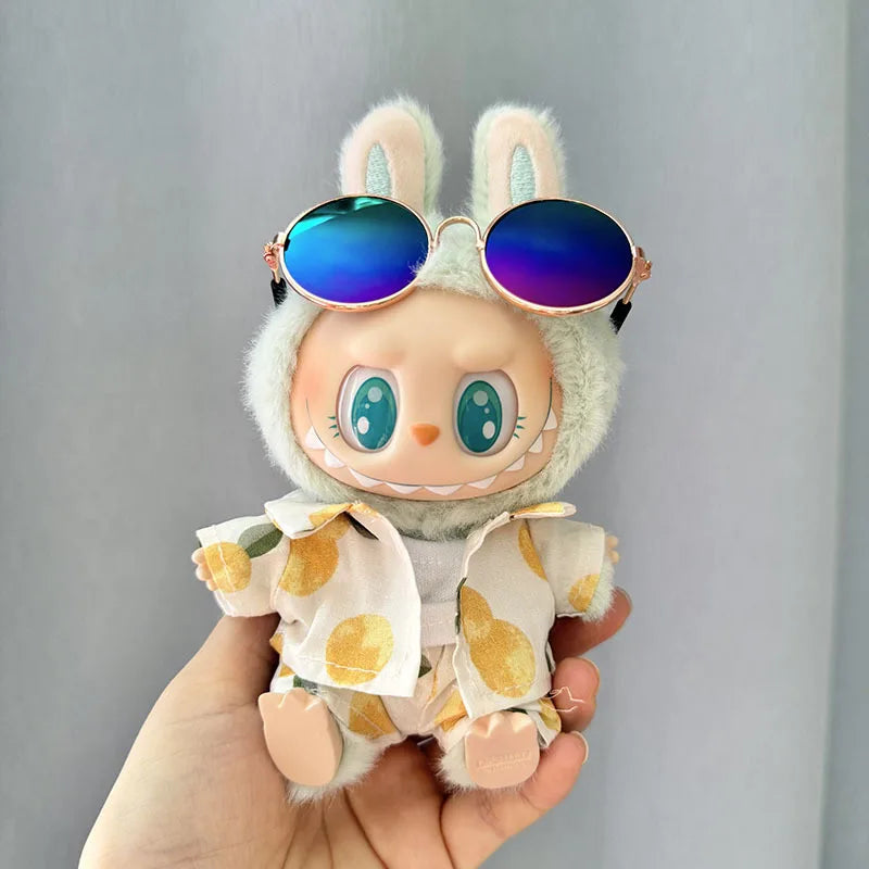 17cm Labubu Cute Mini Plush Doll'S Clothes  Dolls Sitting Party Outfit Accessories For Korea Kpop Exo Clothing DIY Gift