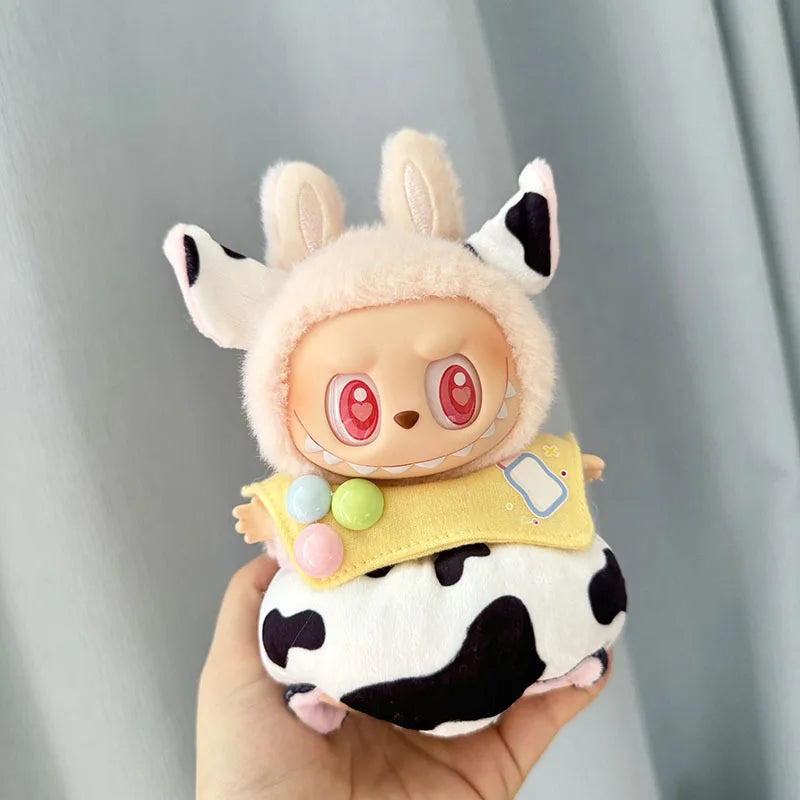 17cm Labubu Cute Mini Plush Doll'S Clothes  Dolls Sitting Party Outfit Accessories For Korea Kpop Exo Clothing DIY Gift