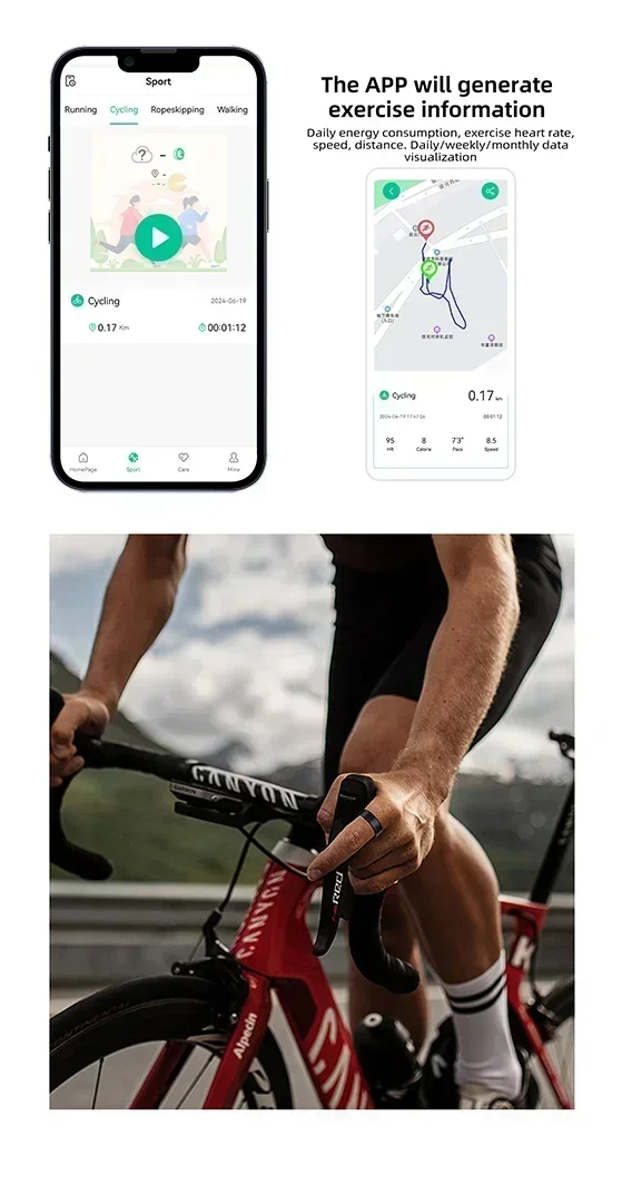 Zordai 2024 New R11M Smart Ring Heart Rate Sleep Monitoring IP68 Waterproof Multi-sport Mode Titanium Steel Shell Ring For Adult