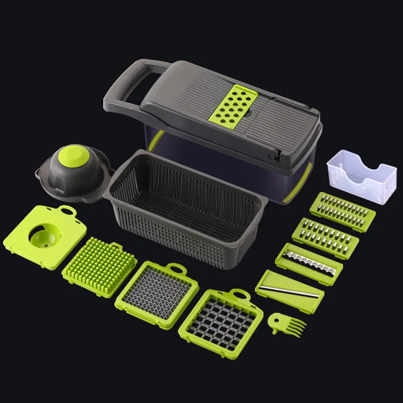 Cut Vegetables Artifact Slicer Grater Cutter Peeler Multifunctional Potato Peeler Carrot Grater Drain Basket Kitchen Tool