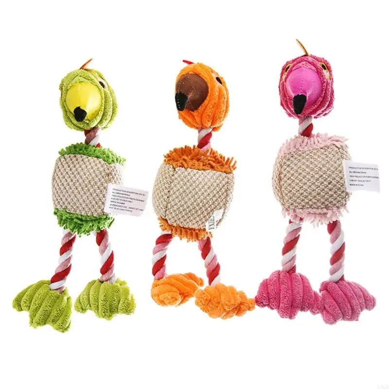 H4GD Interactive Cotton Rope Dog Puppy Training Teething Chew Toy Fetching Tug Toy