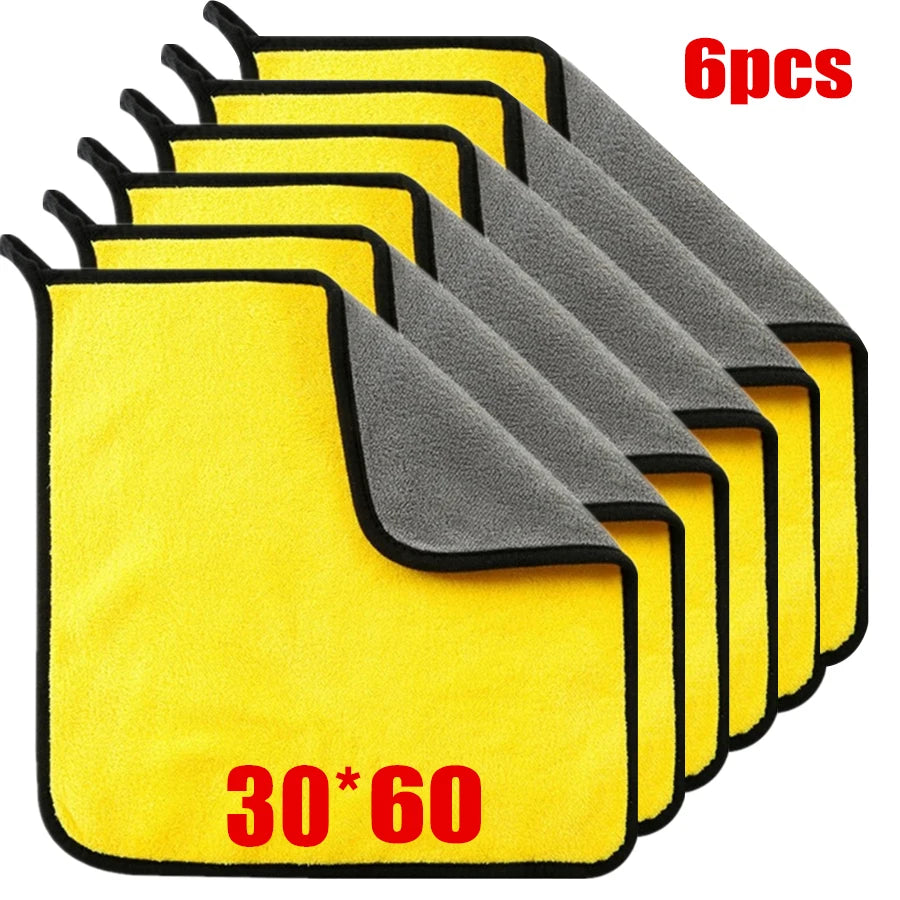 1/2/6PCS Car cleaning towels, car washing and drying cloths, microfiber towels, care face cloths, car beauty accessories