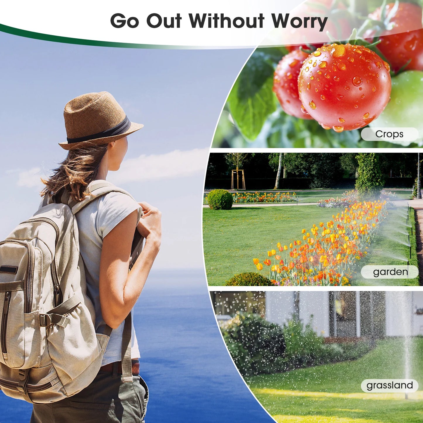 Insoma Smart Irrigation Watering System Dual Outlets Automatic Water Timer Sprinkle Faucet Hose Programmer  for Garden Outdoor