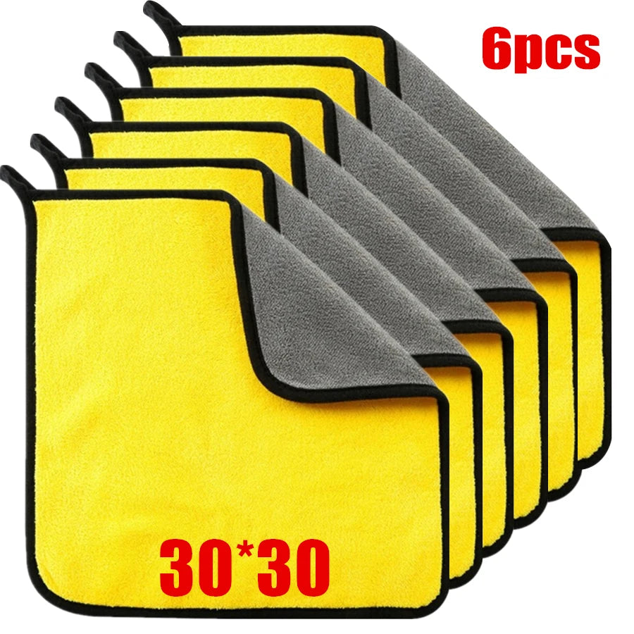 1/2/6PCS Car cleaning towels, car washing and drying cloths, microfiber towels, care face cloths, car beauty accessories