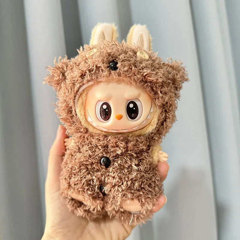 17cm Labubu Cute Mini Plush Doll'S Clothes  Dolls Sitting Party Outfit Accessories For Korea Kpop Exo Clothing DIY Gift