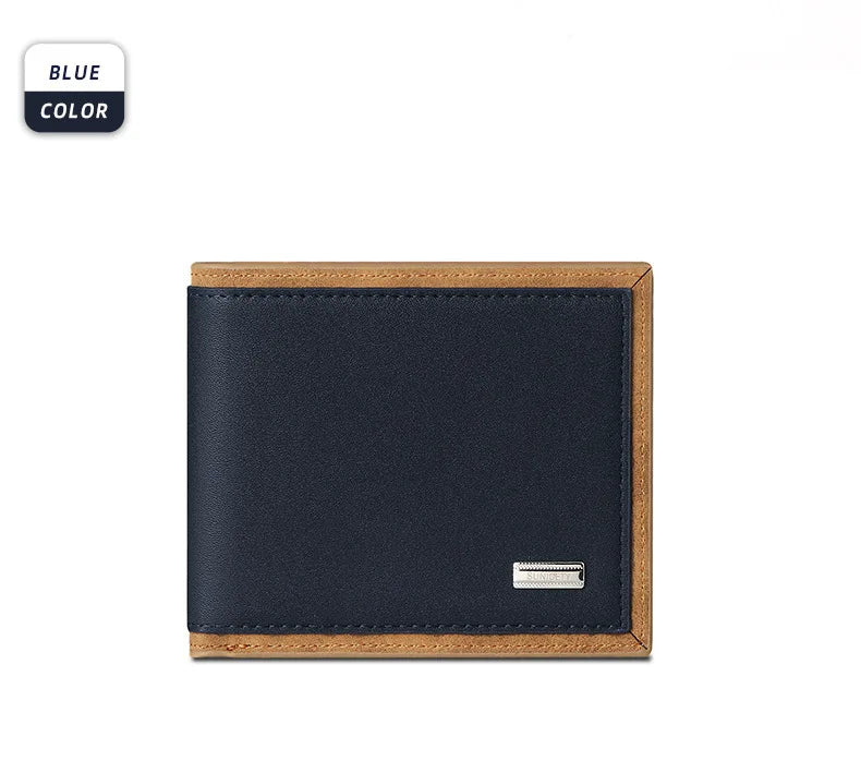 RFID Protection Men Wallets Foldable Multi-card Holders Short PU Leather ID Folder Package Business Purses Convenient Male Bags