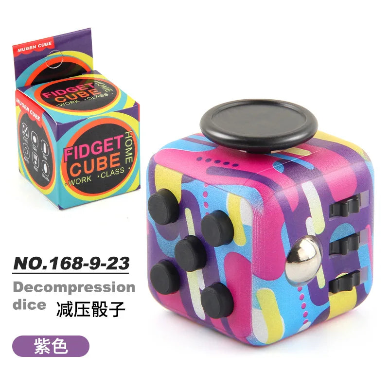 Solid Color Fidget Decompression Dice for Release Stress Autism Anxiety Relieve Adult Kids Stress Relief Anti-Stress Fingertip