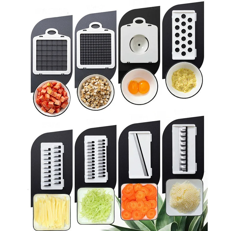 Cut Vegetables Artifact Slicer Grater Cutter Peeler Multifunctional Potato Peeler Carrot Grater Drain Basket Kitchen Tool