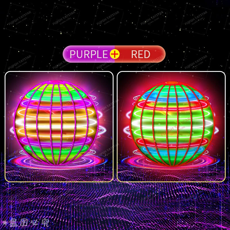 Flying Ball Boomerang Fly Orb Magic With LED Lights Drone Hover Ball Fly Nova Orb Flying Spinner Children Toys Christmas Gifts