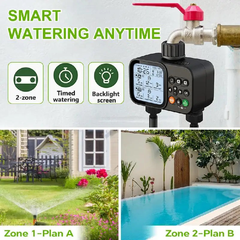 Timed Irrigator, Dual Output Automatic Watering Machine, Irrigation Timer, Watering Artifact, Automatic Watering Machine