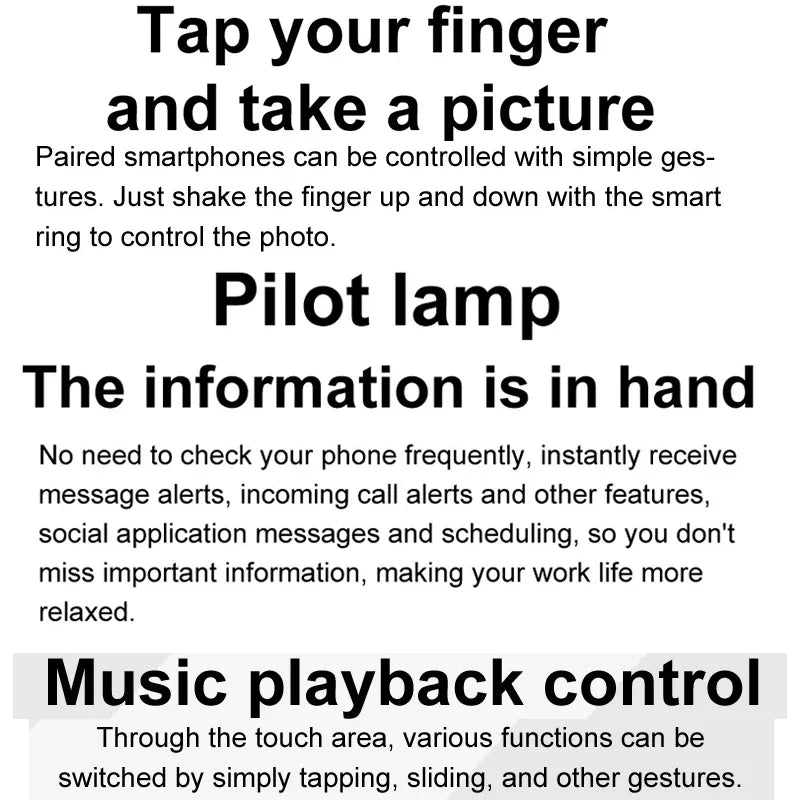 Smart Ring with Charging Case for Skin Temperature Measure,Message Call Reminder,Sport Health Sleep Monitor,IP68 5ATM Waterproof