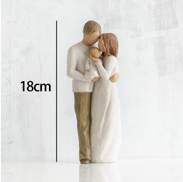 New cross-border Valentine's Day imitation wood carving couple lover intimate ornaments resin crafts home decoration