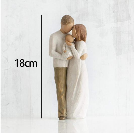New cross-border Valentine's Day imitation wood carving couple lover intimate ornaments resin crafts home decoration