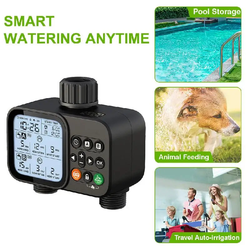 Timed Irrigator, Dual Output Automatic Watering Machine, Irrigation Timer, Watering Artifact, Automatic Watering Machine